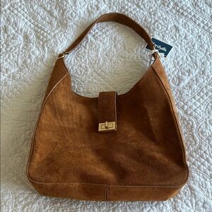 Viola Castellani Brown Suede Women's Bag